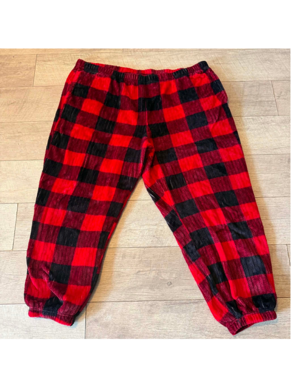 Jones New York Women’s 2X Red Black Plaid Pajama Pants Cozy Lounge Sleepwear Fit